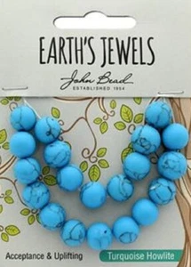 Beads ~ 10mm TURQUOISE HOWLITE SEMI Precious GEMSTONES John Bead Earth's Jewels - Picture 1 of 1