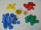 Lot of Vintage Mahjong Chips, Bakelite Counter and Dice