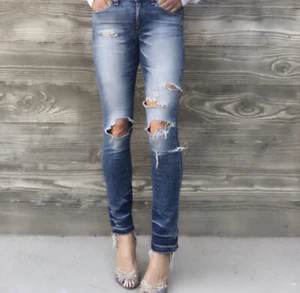 Pantalones de mezclilla para mujer Rag & Bone Ensenada corte corto talla 29 calce ajustado Distress - Imagen 1 de 13