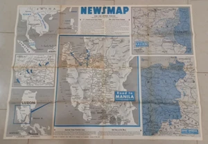 1944 WWII Newsmap-Armed Forces-280th Week-47x34-V III-Color Wall Map JRR5 - Picture 1 of 12