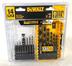DeWalt DWA1184- 14 Piece Drill Bit Set with Case Yellow & Black (New In Pack) - Picture 1 of 2