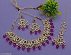 Indian Bollywood Purple Kundan Gold Plated Choker Necklace Fashion Jewelry Set