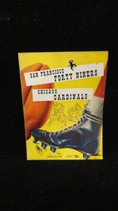 Programa de Juego San Francisco 49'ers vs Chicago Cardina1s 1952 Excelente Estado - Imagen 1 de 13