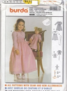 Mädchen Kleid & Puppenkleidung Schnittmuster Bur9773 Größe 2-7 - Bild 1 von 1