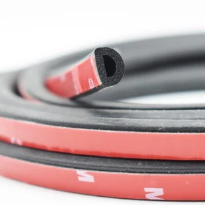 Universal Automotive Door Seal Strip D-Shape Self-Adhesive Weather Stripping - Picture 1 of 7