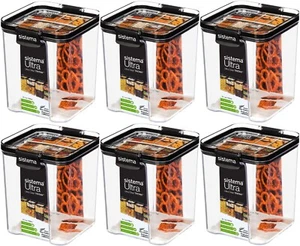 6 Pack Sistema Ultra Tritan Container 920ML Plastic Food Storage - Picture 1 of 1