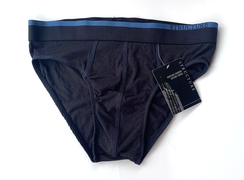 VTG Structure Bamboo Cotton Blend Low Rise Briefs MED (32-34) Old Stock Sears - Image 1 of 1