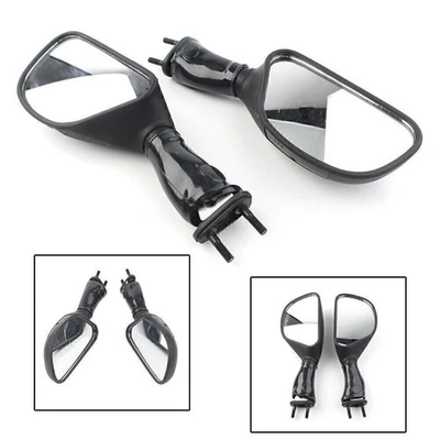 2X For Kawasaki Ninja650R 2006-2008 ZX6R 98-02 Motorcycle Rear View Side Mirrors - Imagem 1 de 4