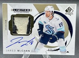 2024-25 SP Authentic Jared McCann Limited Auto Patch #72/100 Seattle Kraken - Picture 1 of 2