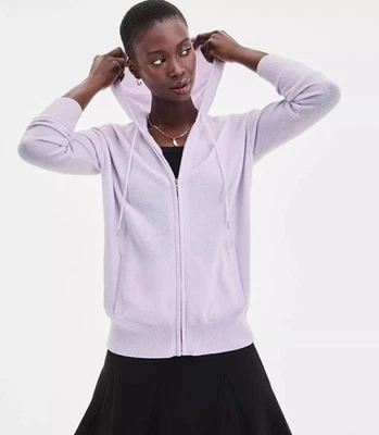 Suéter con Capucha Charter Club Cashmere Cremallera Completa-Mediano-Lila Fresca Nuevo con Etiquetas Venta al por menor $199 Foto 1 de 4