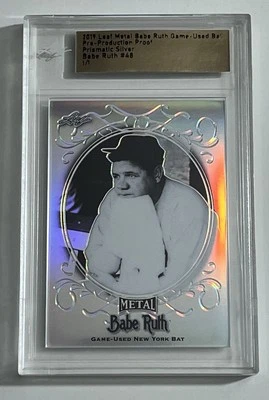 2019 Leaf Babe Ruth Collection 1/1 Prismatic Silver #48 HOF Pre Production Proof - Image 1 of 3