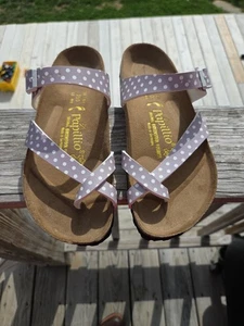 Birkenstock Sandalen Papillio grau gepunktet Schnalle Größe 39 - Bild 1 von 6
