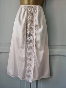 MEZZA SLIP DONNA VINTAGE NYLON ROSA CHIARO TAGLIA 12-14 - Foto 1 di 10
