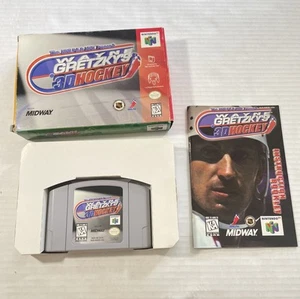 Wayne Gretzky's 3D Hockey Nintendo 64 1996 Box Manual Complete CIB N64 Tested - Picture 1 of 23