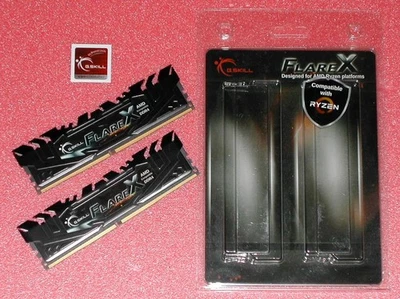 G.SKILL Flare X DDR4 16GB (2x8GB) F4-2400C16D-16GFX Used/Tested - Image 1 of 4