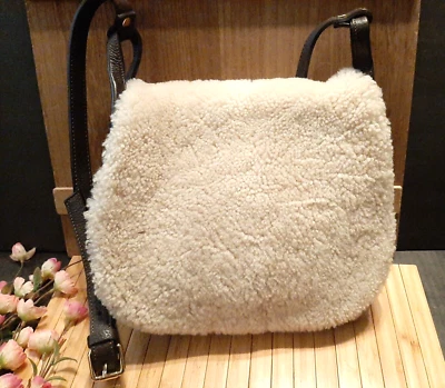 Cartera de cuero marrón piel de oveja Nardelli Sherpa, bandolera mensajera, usada en excelente estado Foto 1 de 4