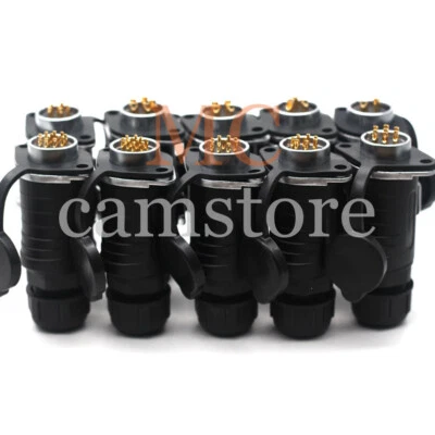 LP20 2Pin-12Pin Waterproof Power Connector,AC DC Signal,Aviation Cable Connector - Image 1 of 4
