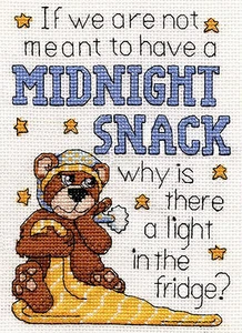 Kit de punto de cruz - Design Works bocadillo de medianoche oso de peluche #DW2969 - Imagen 1 de 1