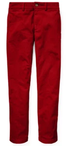 Ralph Lauren Park Avenue Red Slim-Fit Stretch Corduroy Pants - Boys Red [20] - Picture 1 of 2