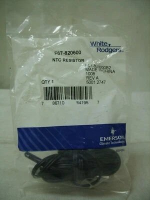 Emerson White-Rodgers HVAC Refrigeration NTC Resistor F67-820600 *Sealed* - Image 1 of 4