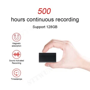 500 hours recording Mini voice activated recorder hidden spy listening device - Imagen 1 de 13