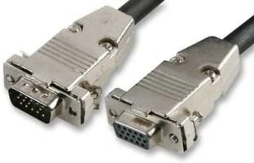 15 Metre VGA/SVGA EXTENSION Cable 15 Pin MALE TO FEMALE PC LCD Monitor TFT Lead - Image 1 of 1
