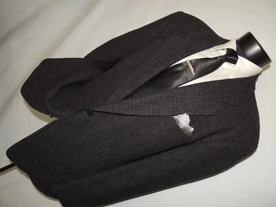 Giorgio Armani Mani 90's Black & Gray 2 Bttn Low Gorge jacket coat 44 Long - Image 1 of 4