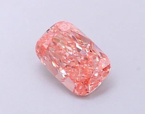 Pink Cushion Cut Lab Grown Diamond - IGI Certified - VVS2 - Picture 1 of 4