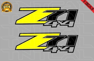 Z71 4X4 Decal Set Fits: 2007- 2013 CHEVY Silverado GMC Vinyl Sticker yellow - Picture 1 of 1