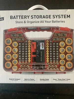 Battery Daddy Battery Storage System  New Holds 180 Batteries Battery & Tester  - Image 1 of 4