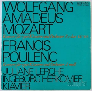 LERCHE & HERKOMER MOZART CONCERTOS FOR 2 PIANO ETERNA ED.1 STEREO 825869 NM - Picture 1 of 3