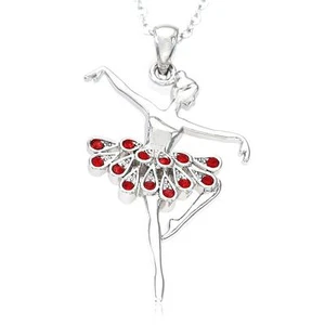 Rote Ballerina Halskette Anhänger Ballett Tanz Charm Konzert Geschenk Mädchen Jugendliche Frauen - Bild 1 von 1