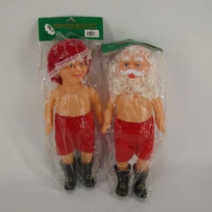 1997 Darice Holiday Trimmings Santa Mr and Mrs Clause Dolls - Picture 1 of 5