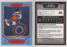 2008-09 Bowman Draft Picks & Stars Blue /499 Allen Iverson #33 HOF