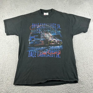 Vintage Dale Earnhardt Jr Shirt Mens Large Black New Dawn NASCAR Print Chase - Picture 1 of 8
