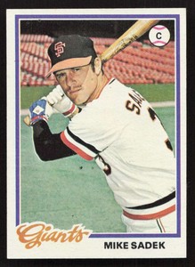 Mike Sadek 1978 Topps #8 San Francisco Giants EX+ {0416