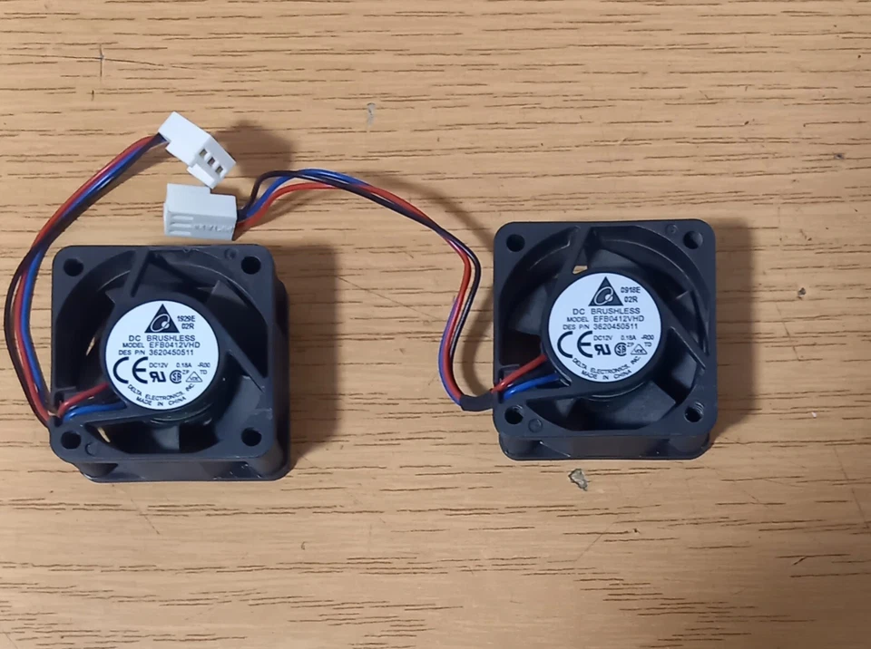 4 Pcs Delta EFB0412VHD DC12V 0.18A 4CM 3-Pin Cooling Fan - Image 1 of 1