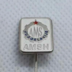AMSH- auto moto federation, Croatia, AMS Yugoslavia, vintage pin, badge ! - Picture 1 of 3