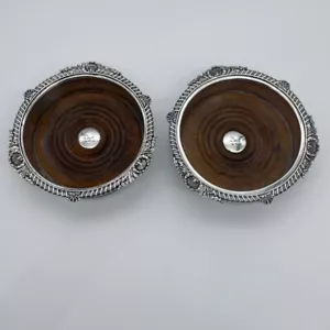 Old Sheffield Pair Wine Coasters Circa 1855-77 Creswick & Co - Picture 1 of 11