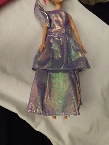 BIGGER THAN Barbie Doll Irredescent DOLL DRESS NICE UNBRANDED - Picture 1 of 12
