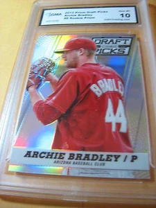 ARCHIE BRADLEY DIAMONDBACKS 2013 PRIZM DRAFT PICKS PRIZM ROOKIE RC # 8 GRADED 10 - Picture 1 of 1