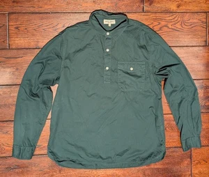 Alex Mill Men's Wash & Go Green Long Sleeve Button-Up Pullover Popover Shirt - L - Picture 1 of 12