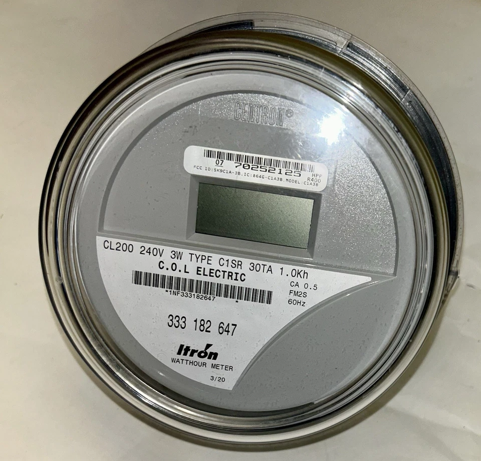 Itron Centron  CL200 240V 3W Type C1SR 30TA 1.0Kh - Image 1 of 4