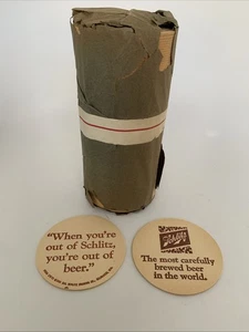 Vintage 1965 Schlitz 3.5" Round Beer Coaster When You're out of Schlitz 100 NOS - Picture 1 of 7