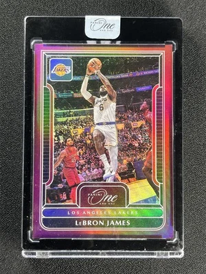 2022-23 Panini One And One Basketball LeBron James #64 Red Lakers /15 - Image 1 of 3