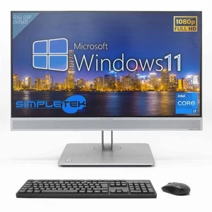 HP 800 G4 I7 8° 24 " Aio Windows 11 Pro 8gb 120gb Gaming Grafiken A Aufbereitet - Picture 1 of 6