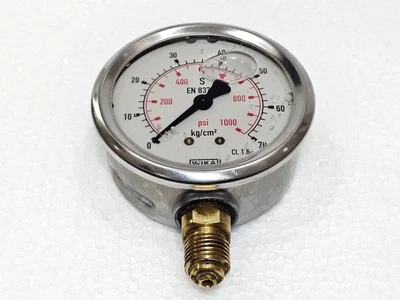 WIKA 213.53.063 PRESSURE GAUGE 70 kg/cm² 1000 PSI 1/4" BSP BOTTOM #3 - Image 1 of 4