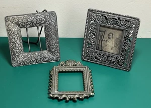 Vintage/Antique? Lot of 3 Picture Frames PLUS a Tintype Photo - Picture 1 of 13