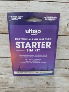 Ultra Mobile Unlimited Talk Text Data SIM Kit | New Sealed | 5G/4G LTE - Photo 1 sur 2