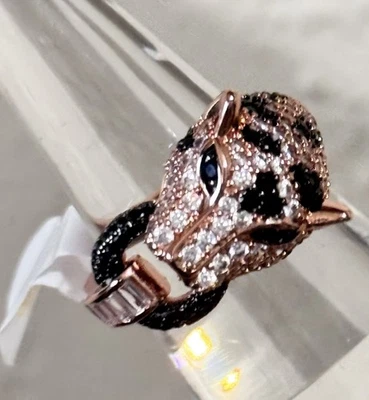 Bomb Party Untamed "Silence Has Teeth" Jaguar Size 7 Rose Gold/Hematite RG93688 - Image 1 of 3